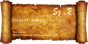 Szeidl Robin névjegykártya